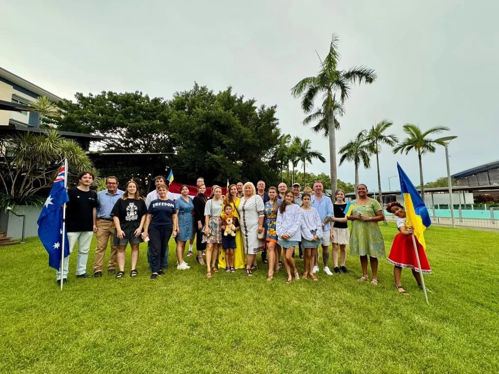 Diverse community gathering